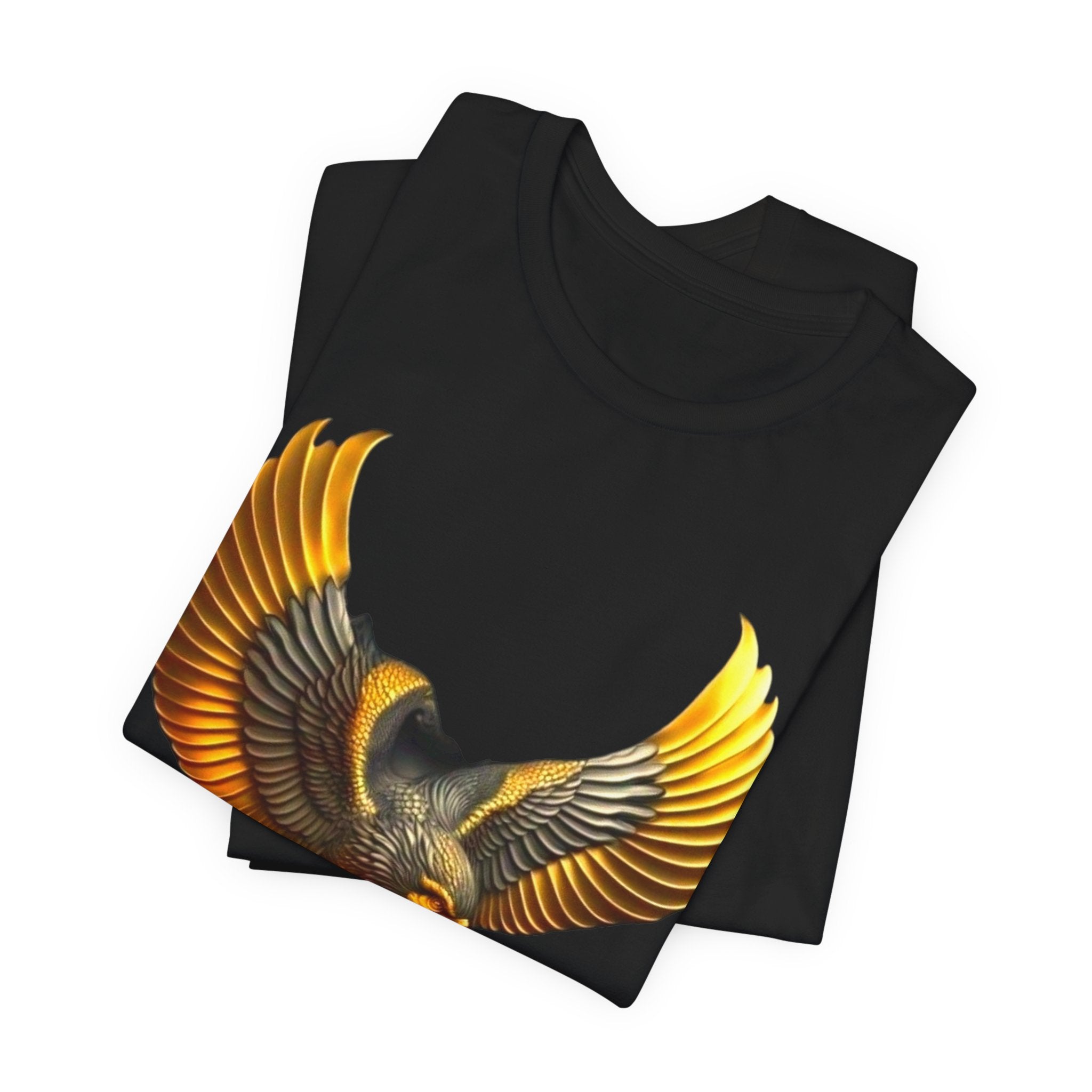 Golden Flying Eagle Tee — Bold Vintage Bird Graphic T-Shirt