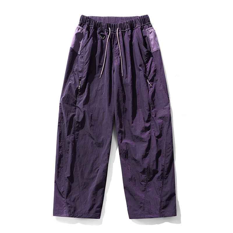 Fleece-Lined Quick-Dry Paratrooper Cargo Pants Water-Repellent Outdoor Joggers