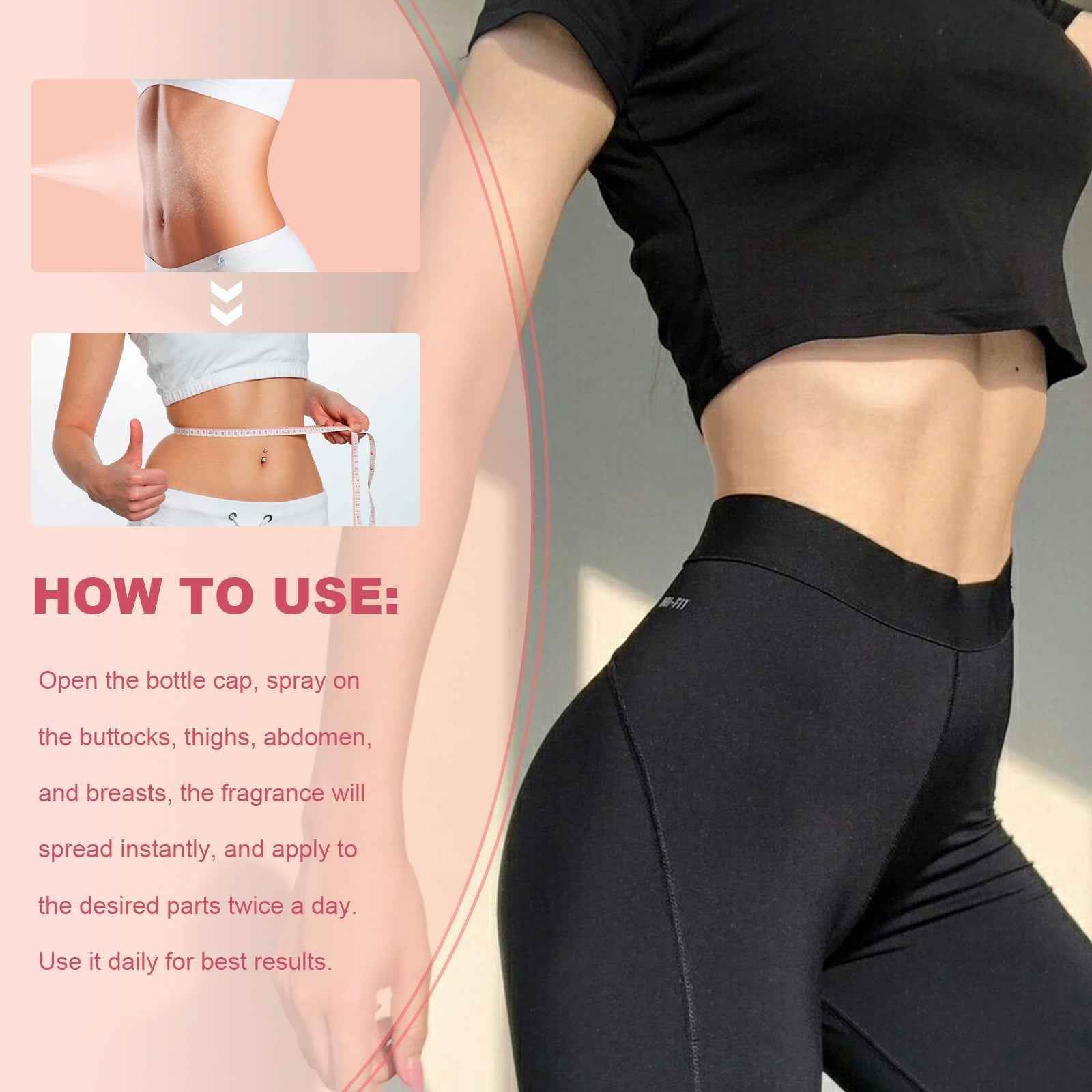 OUHOE Body Firming Perfume Oil Spray, Slimming Body Toning Firming Parfum Spray