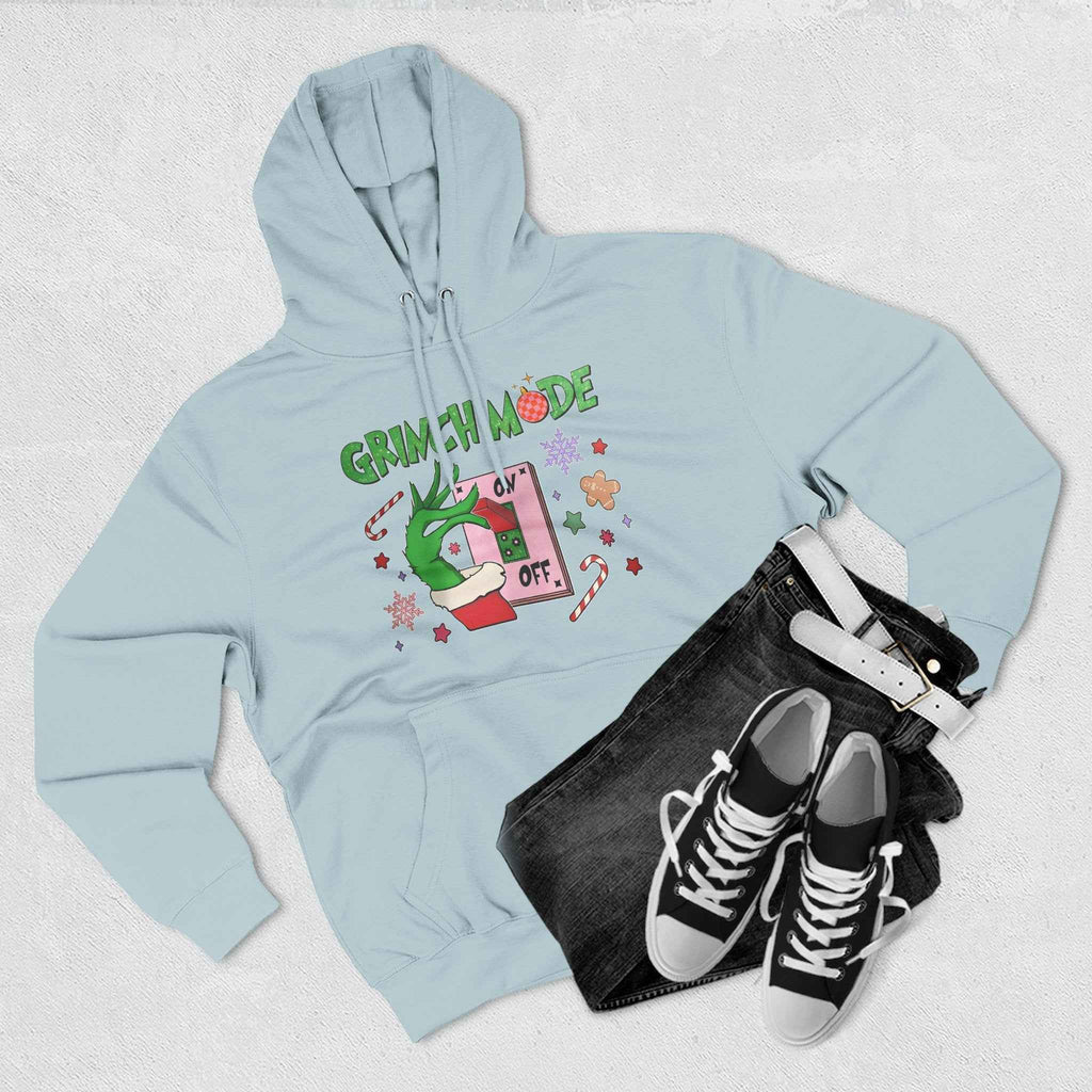 Grinch mode on Christmas Hoodie | Cozy Holiday Sweatshirt for Men & Women | Grinchmas Gift Idea