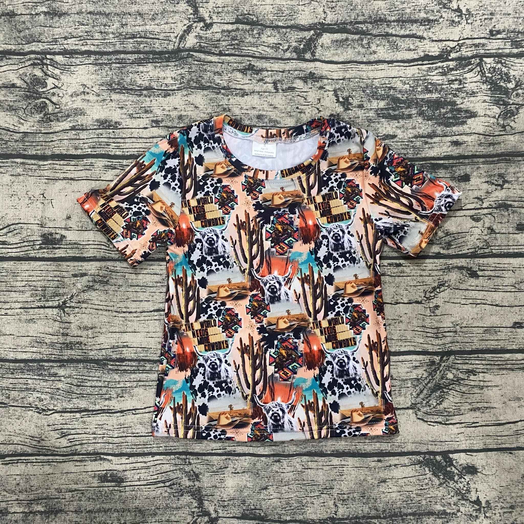 Western collage Short Sleeve T shirt