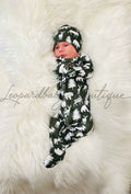 NEWBORN hunter green woodland sleeper Set