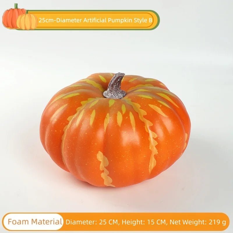 Artificial Foam Pumpkin Simulation Fake Vegetable Model Halloween Farm Park Festival Landscape Ornament Photo Shoot Props