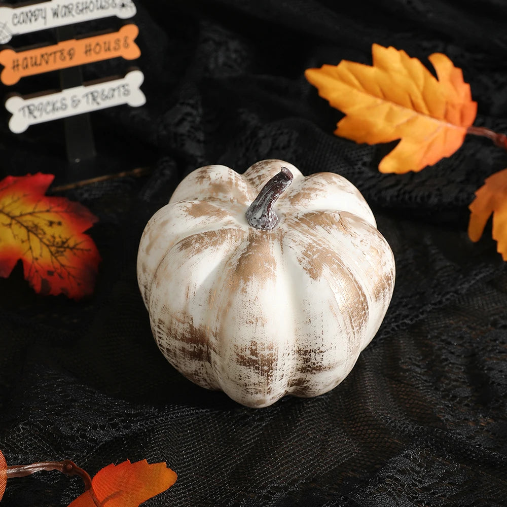 1Pcs Artificial Pumpkin Vegetable for Thanksgiving Halloween Decorations Autumn Garden Home Decor Dining Table Center Ornament