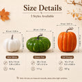 Artificial Foam Pumpkin Decoration Fake Pumpkin Model for Halloween Thanksgiving Christmas Party Table Photo Prop Home Decor