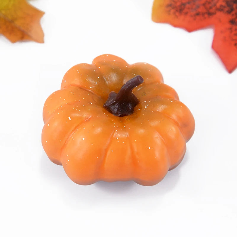 Artificial Pumpkin Halloween Decorations For Home Mini Fake Pumpkin Autumn Harvest Party Thanksgiving Craft Ornaments Props
