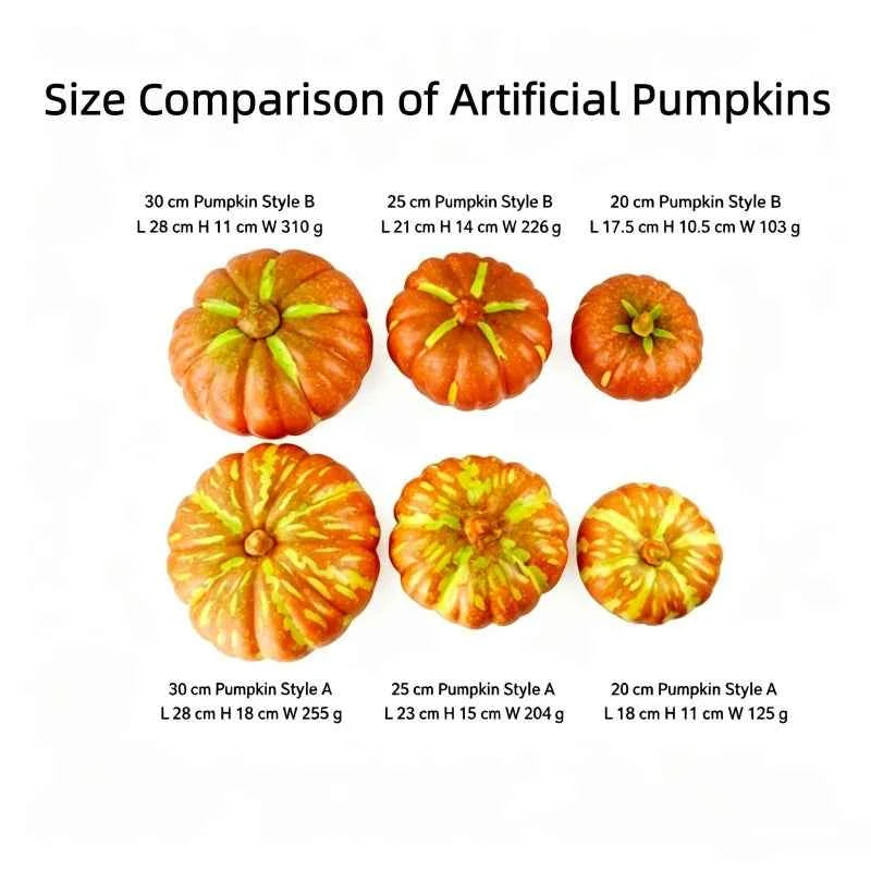 Artificial Foam Pumpkin Simulation Fake Vegetable Model Halloween Farm Park Festival Landscape Ornament Photo Shoot Props