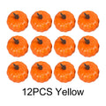 12PCS Realistic 5.5cm Artificial Pumpkins in Yellow & White Perfect for Halloween Thanksgiving Ambiance Decor Party Souvenir ZYF