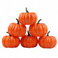 6Pcs Mini Artificial Pumpkin Fake Simulation Vegetable Halloween Home Decoration Props DIY Indoor Craft Pumkin Ornament Set