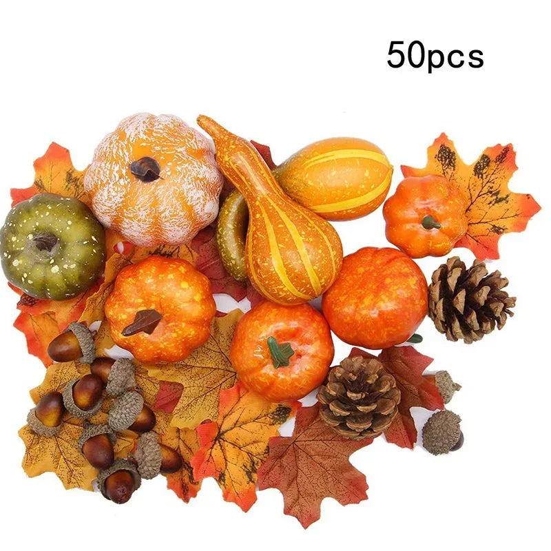 Mini Artificial Halloween Pumpkin Decor Simulation Vegetable DIY Craft Halloween Home Party Decoration Props Farmhouse Harvest