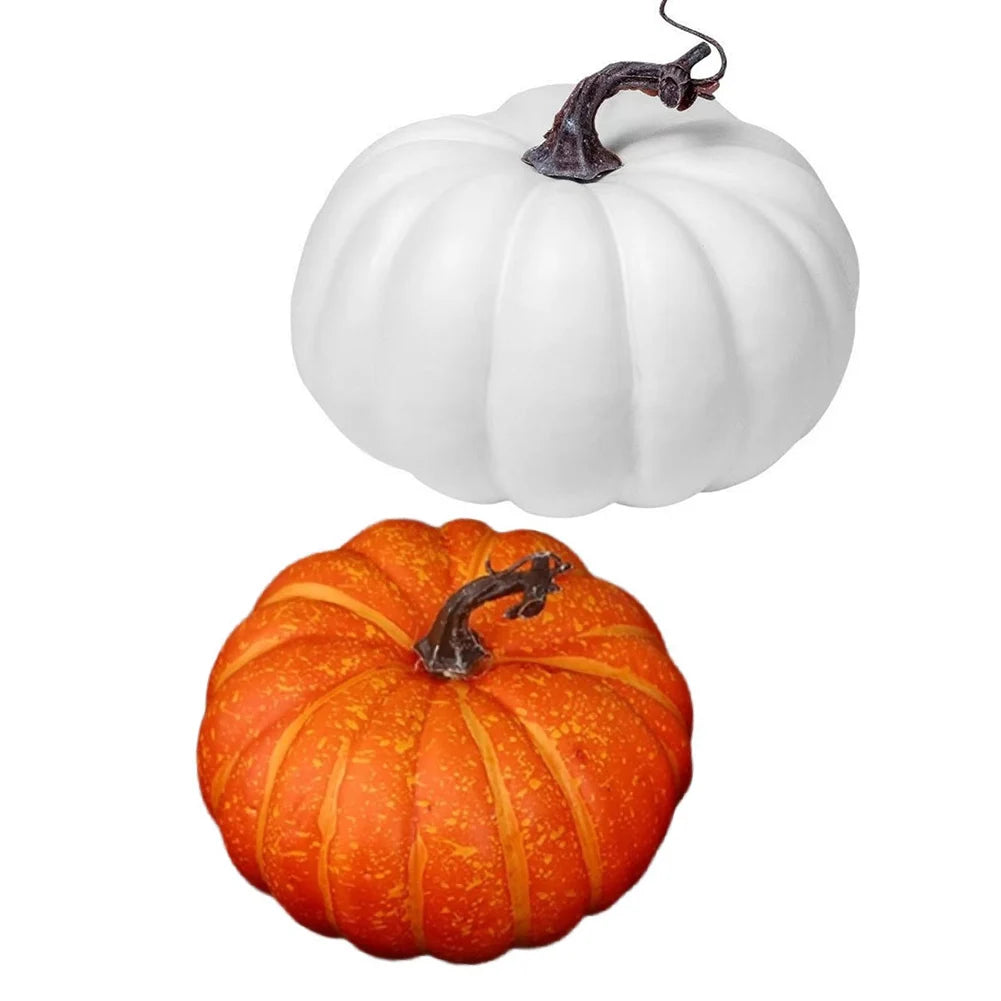17cm Artificial Pumpkin Fake Simulation Vegetable Thanksgiving Decoration Halloween Party Props DIY Crafts Home Xmas Decoration