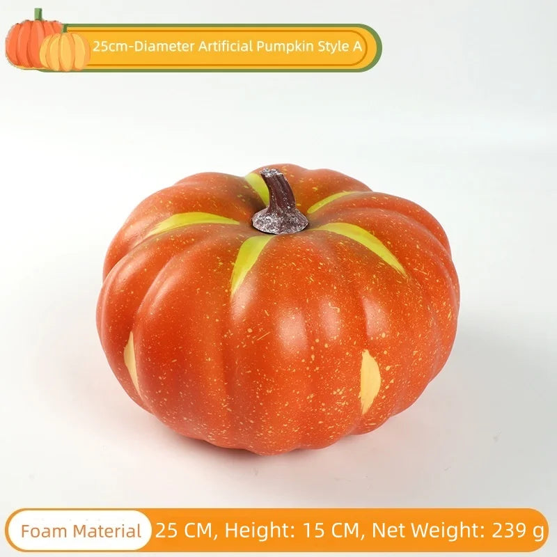 Artificial Foam Pumpkin Simulation Fake Vegetable Model Halloween Farm Park Festival Landscape Ornament Photo Shoot Props
