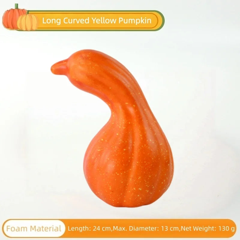 Artificial Foam Pumpkin Simulation Fake Vegetable Model Halloween Farm Park Festival Landscape Ornament Photo Shoot Props