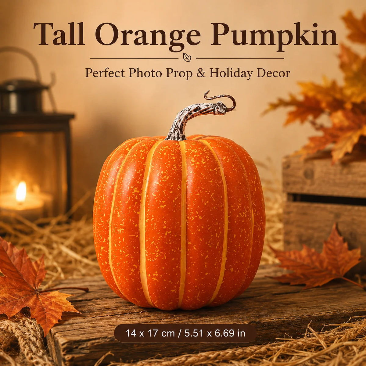 Artificial Foam Pumpkin Decoration Fake Pumpkin Model for Halloween Thanksgiving Christmas Party Table Photo Prop Home Decor