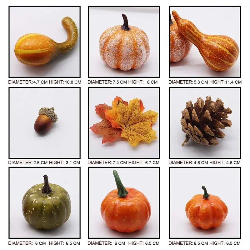 Mini Artificial Halloween Pumpkin Decor Simulation Vegetable DIY Craft Halloween Home Party Decoration Props Farmhouse Harvest