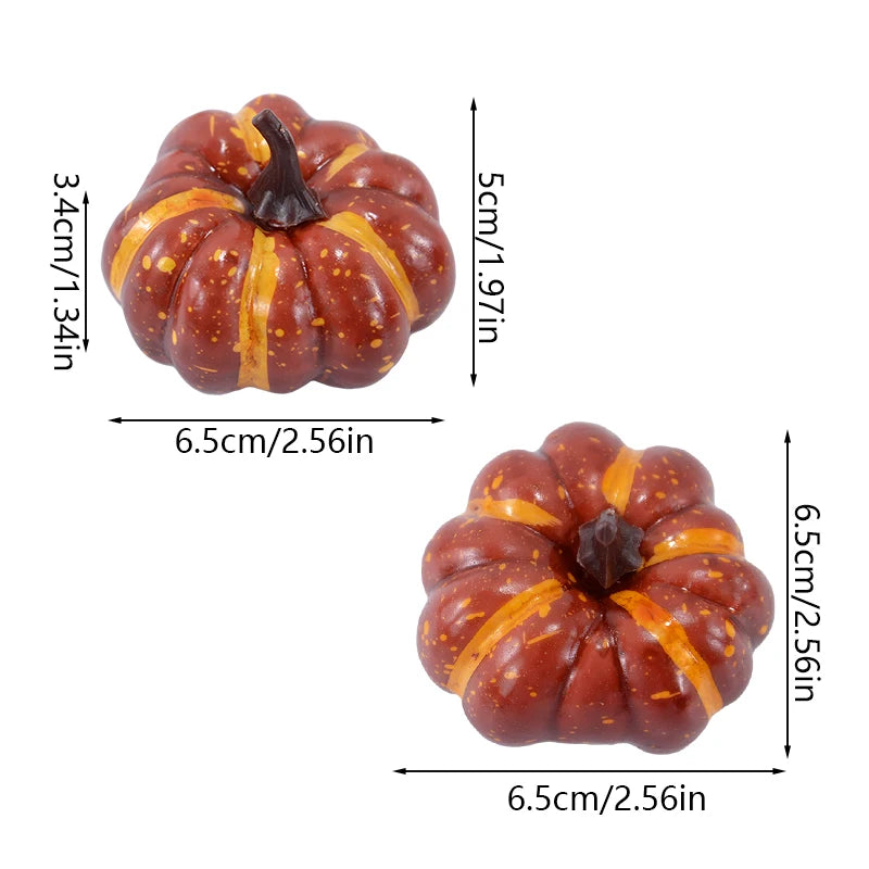 Artificial Pumpkin Halloween Decorations For Home Mini Fake Pumpkin Autumn Harvest Party Thanksgiving Craft Ornaments Props