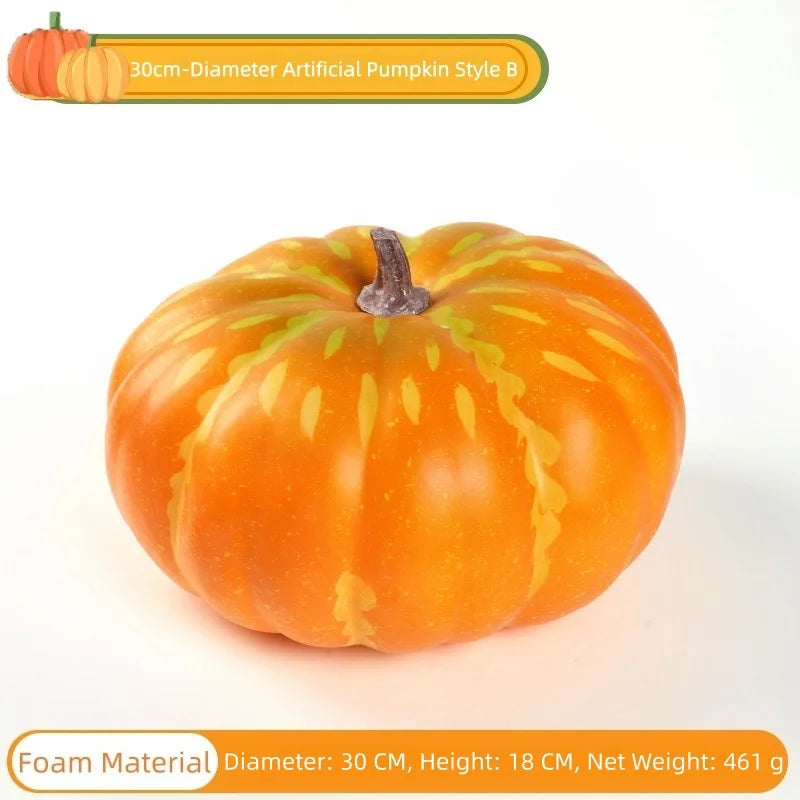 Artificial Foam Pumpkin Simulation Fake Vegetable Model Halloween Farm Park Festival Landscape Ornament Photo Shoot Props