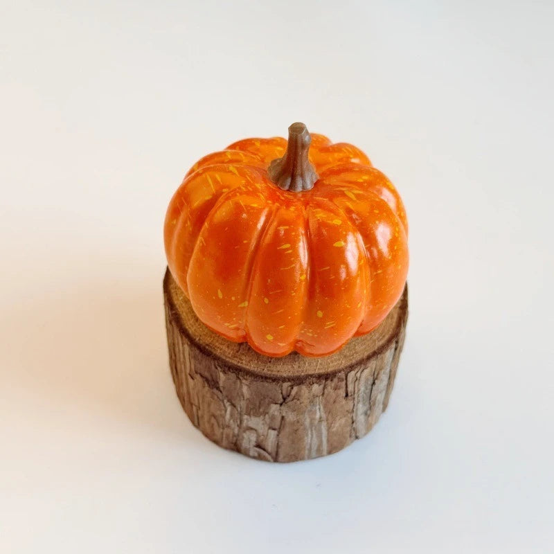 6Pcs Mini Artificial Pumpkin Fake Simulation Vegetable Halloween Home Decoration Props DIY Indoor Craft Pumkin Ornament Set