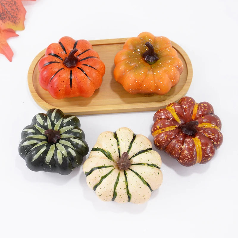 Artificial Pumpkin Halloween Decorations For Home Mini Fake Pumpkin Autumn Harvest Party Thanksgiving Craft Ornaments Props