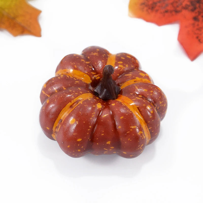 Artificial Pumpkin Halloween Decorations For Home Mini Fake Pumpkin Autumn Harvest Party Thanksgiving Craft Ornaments Props