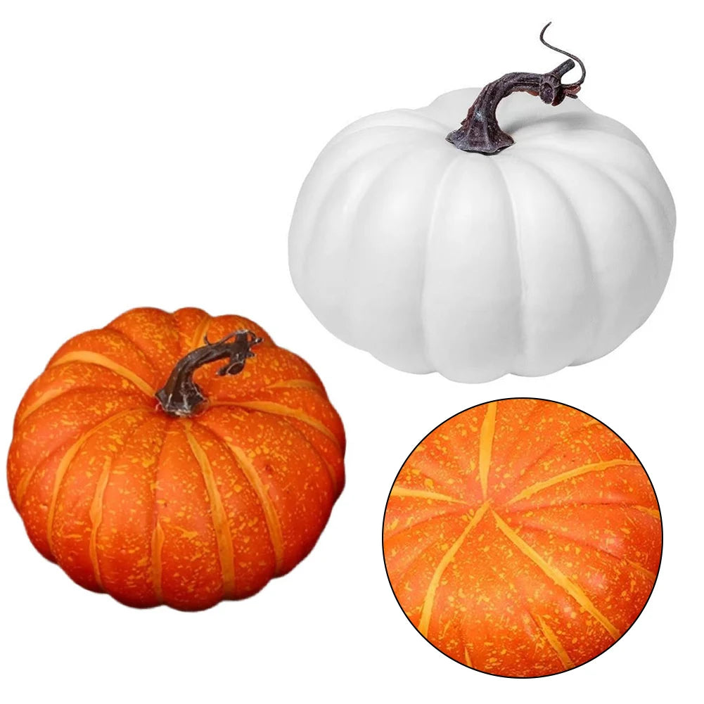 17cm Artificial Pumpkin Fake Simulation Vegetable Thanksgiving Decoration Halloween Party Props DIY Crafts Home Xmas Decoration