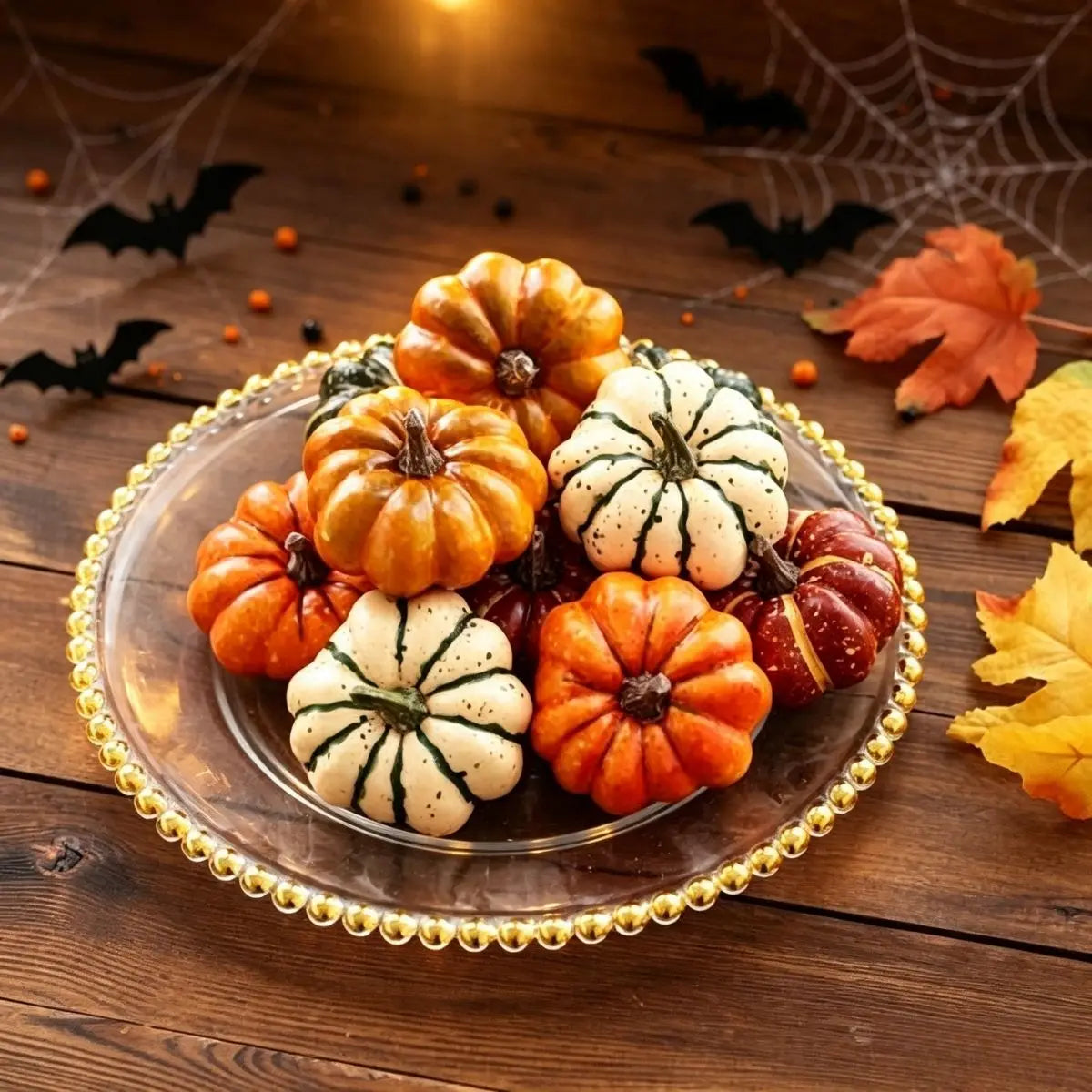 Artificial Pumpkin Fake Simulation Vegetable Thanksgiving Decoration Halloween Party Props DIY Crafts