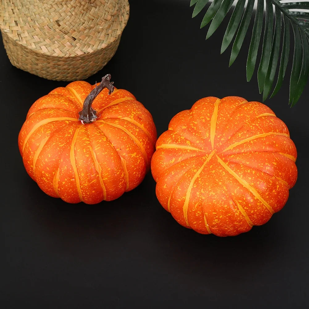 17cm Artificial Pumpkin Fake Simulation Vegetable Thanksgiving Decoration Halloween Party Props DIY Crafts Home Xmas Decoration