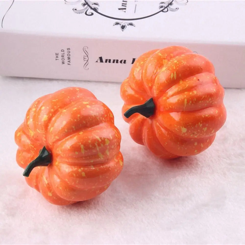 6Pcs Mini Artificial Pumpkin Fake Simulation Vegetable Halloween Home Decoration Props DIY Indoor Craft Pumkin Ornament Set