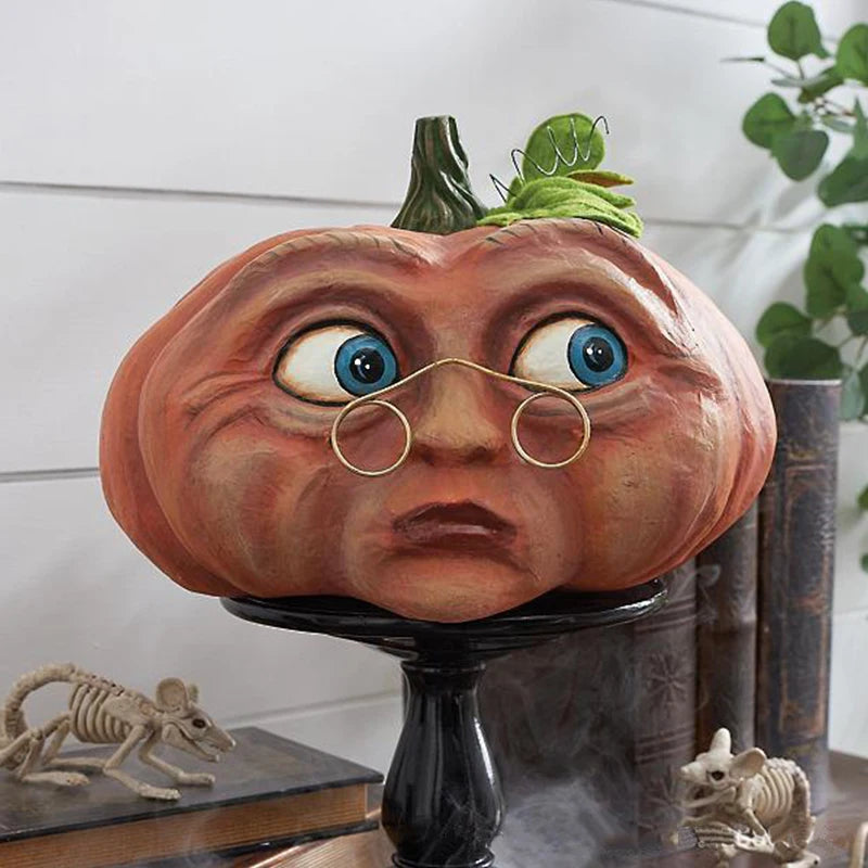 Artificial Pumpkin Statue for Garden Decoration, Pumpkin Face, Monster, Party Decoration, Expression