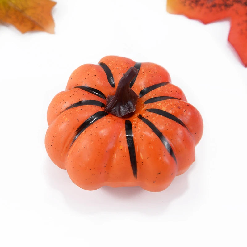 Artificial Pumpkin Halloween Decorations For Home Mini Fake Pumpkin Autumn Harvest Party Thanksgiving Craft Ornaments Props