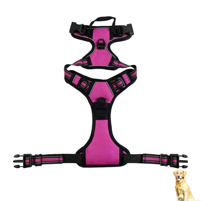Reflective Nylon Chest and Back Harness for Dogs
