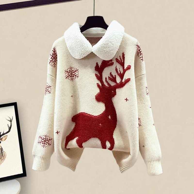 Slimming All-matching Knitted Sweater Skirt Two-piece Set