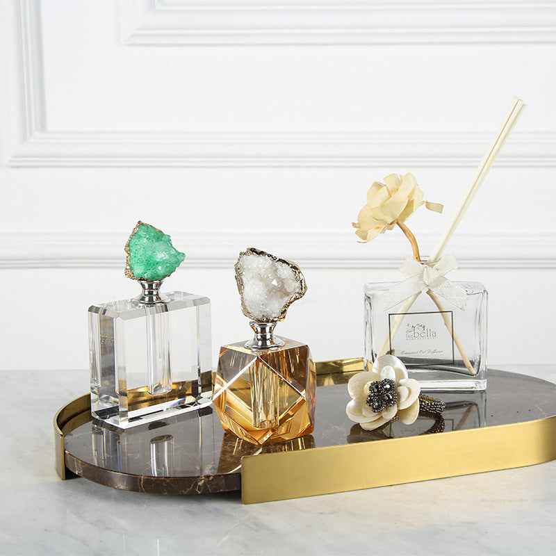 Fashion Electroplating Light Luxury Agate Perfume Bottle