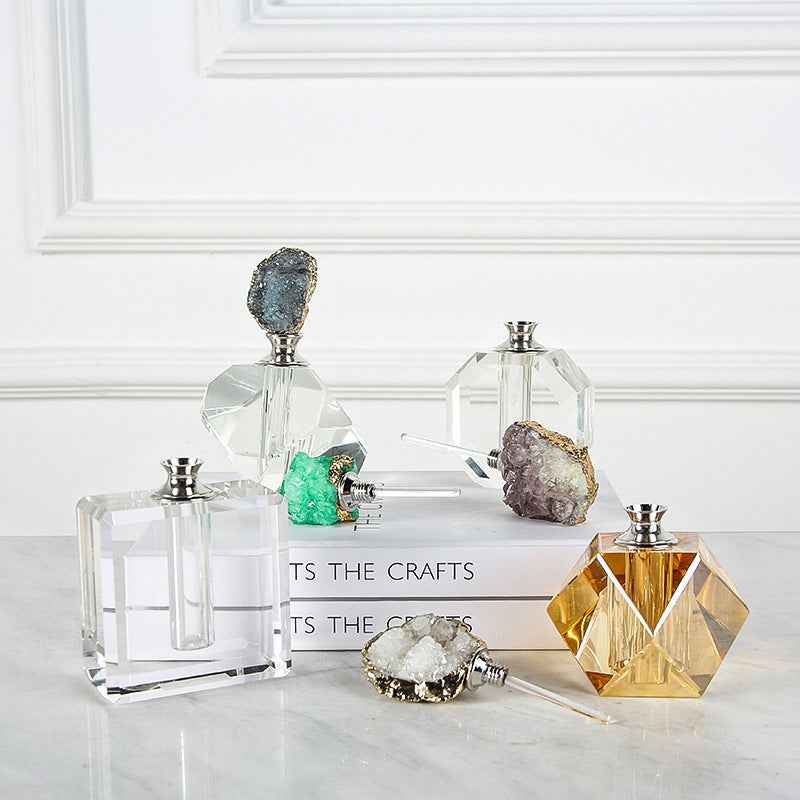 Fashion Electroplating Light Luxury Agate Perfume Bottle