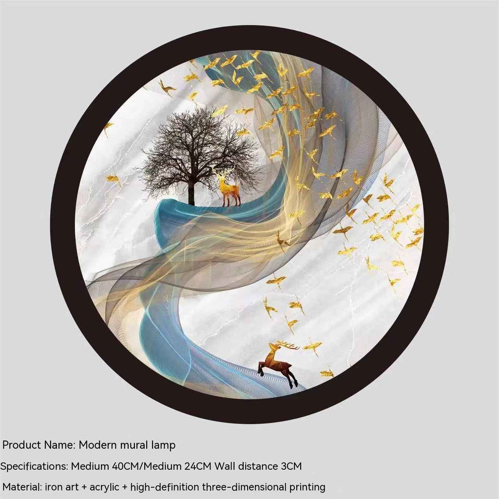 Led Wall Lamp New Chinese Style Wall Painting Simple Lamps