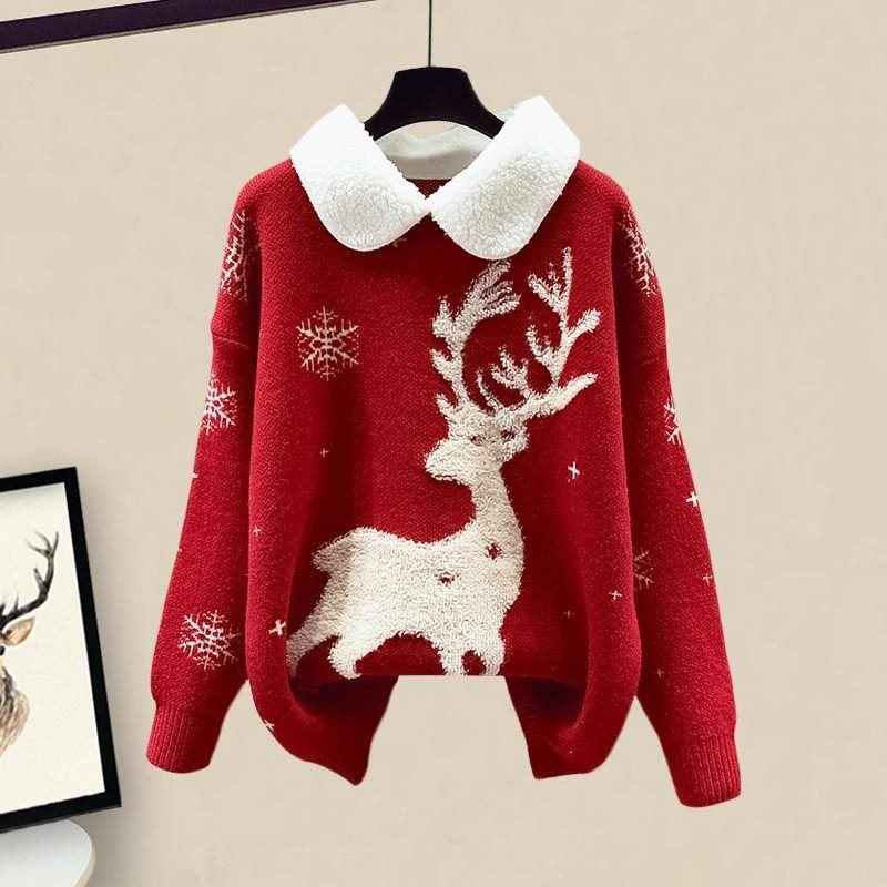 Slimming All-matching Knitted Sweater Skirt Two-piece Set