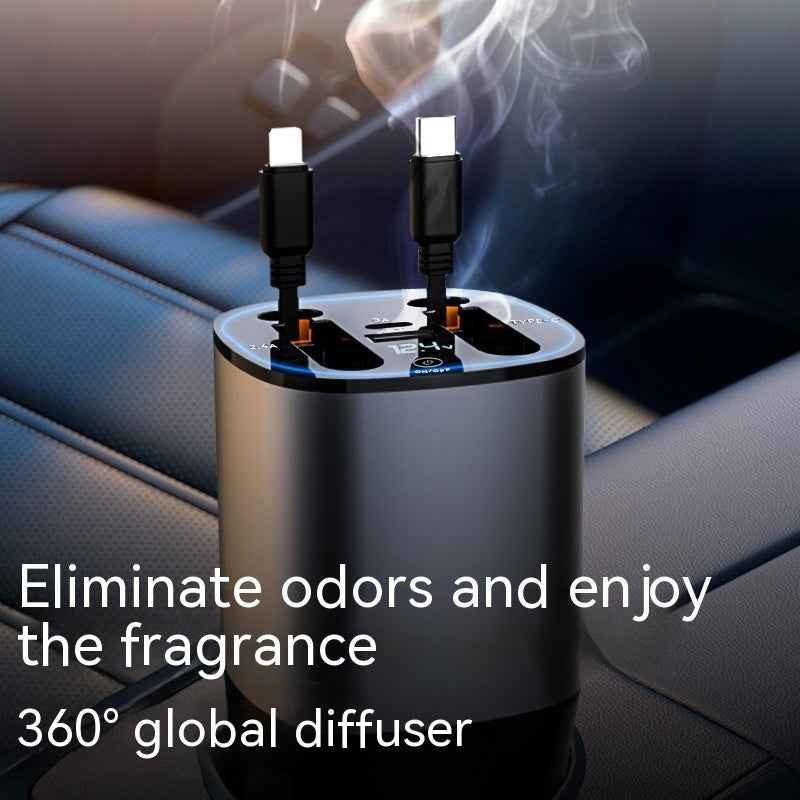 Cup Car Charger Comes With Two Flexible Wire