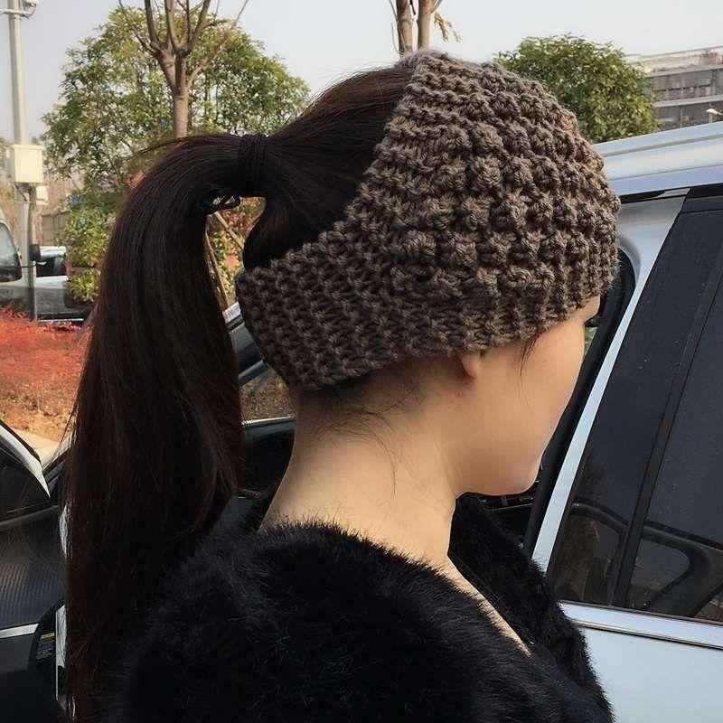 Wool Wide Brimmed Headband Hat Headwear Autumn And Winter Warm Headscarf