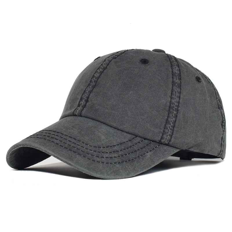 Vintage Washed Cotton Baseball Cap Plain Adjustable Dad Hat Low Profile Trucker Unisex Style Headwear