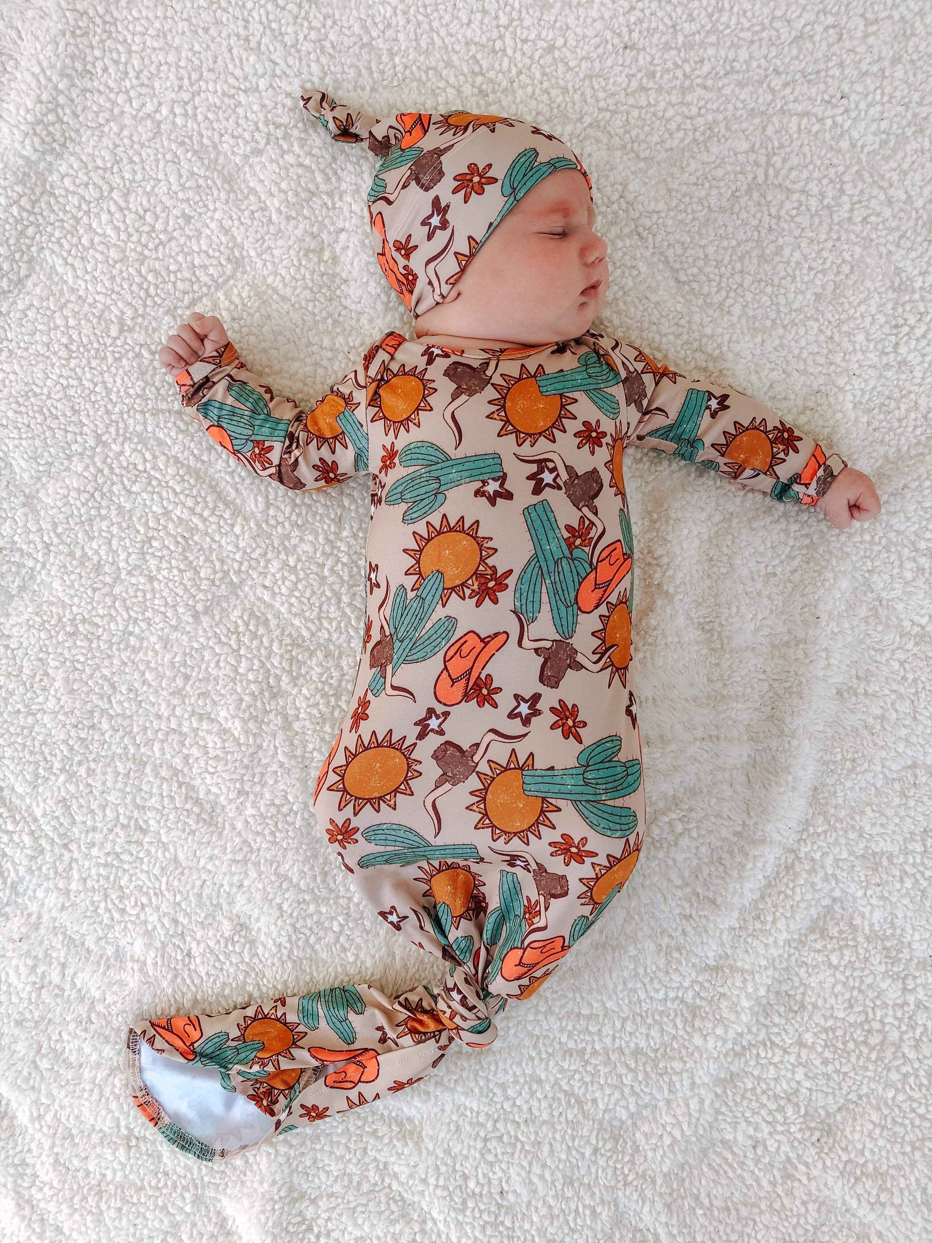 Cactus sun gown and hat set