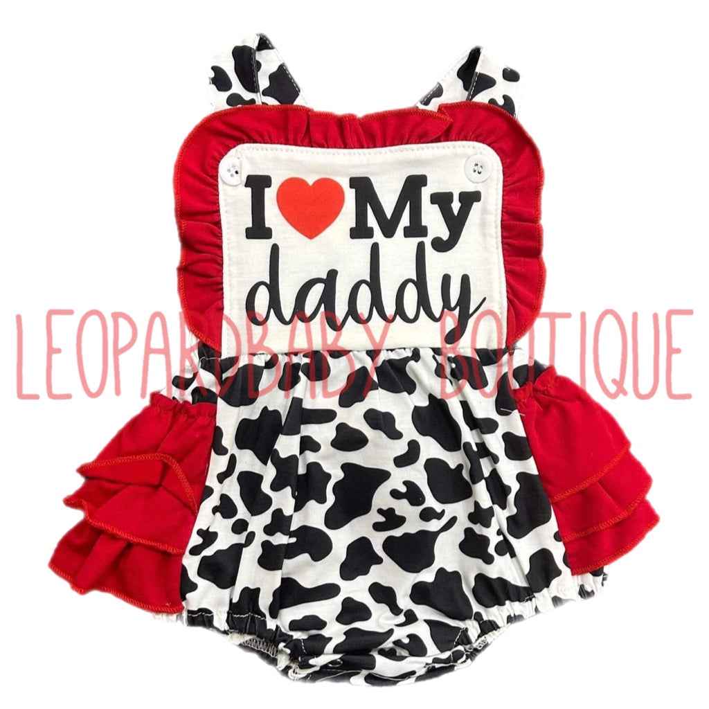 Cow I love my daddy Romper