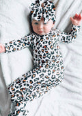 Fall leopard gown and headband set