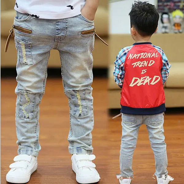 Boys' Stretch Slim Fit Light Blue Denim Jeans