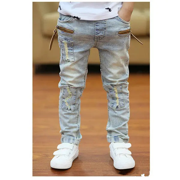 Boys' Stretch Slim Fit Light Blue Denim Jeans